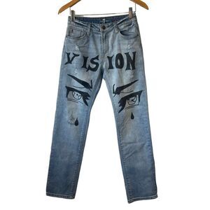 7 For All Mankind Slimmy Upcycled "Vision" Jeans Sz 25